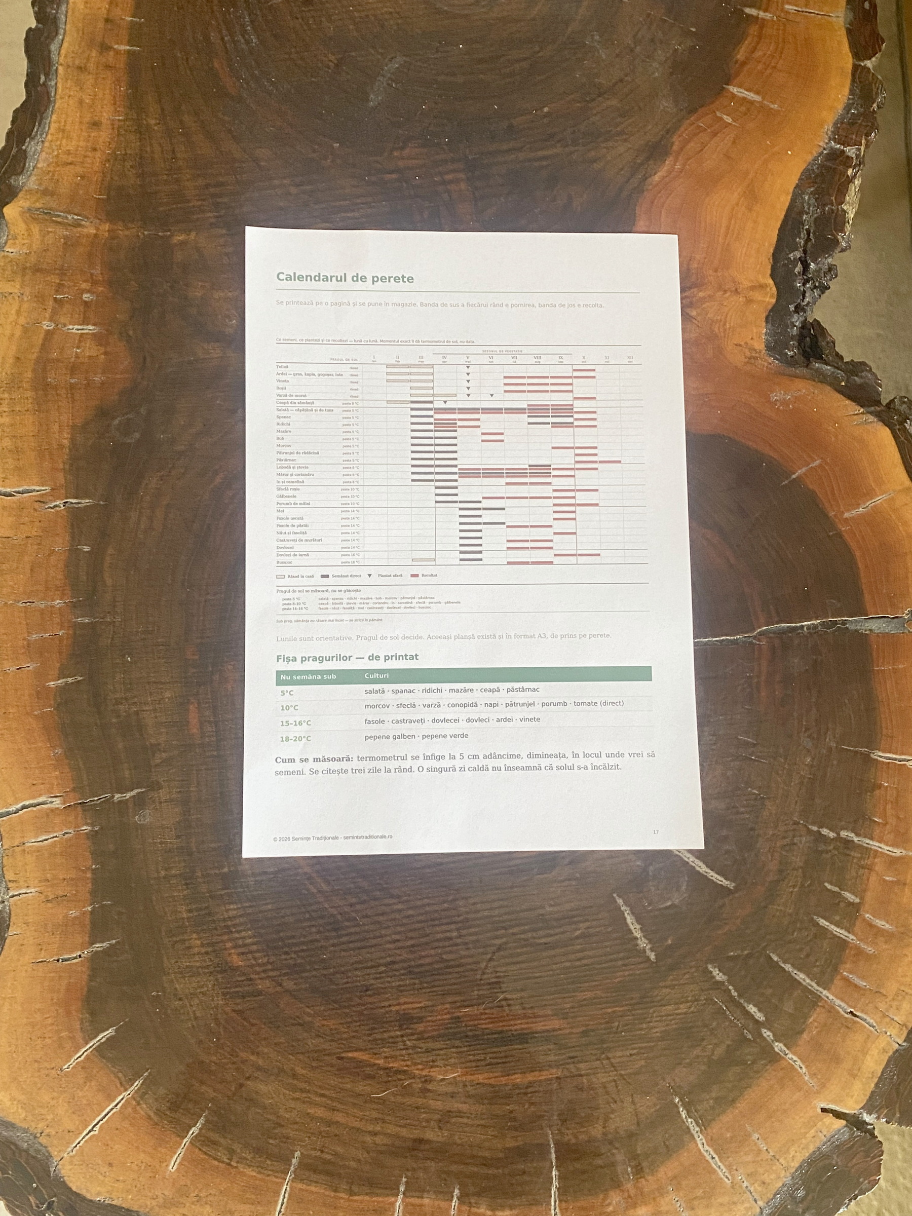 Calendarul gradinii